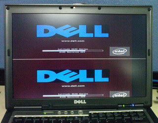 Пример неисправности графического чипа Nvidia G86-620-A1 на ноутбуке Dell Latitude D630 PP18L